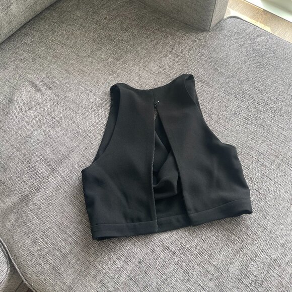 Black XS ZARA Cowl Neck Top - Picture 4 of 5